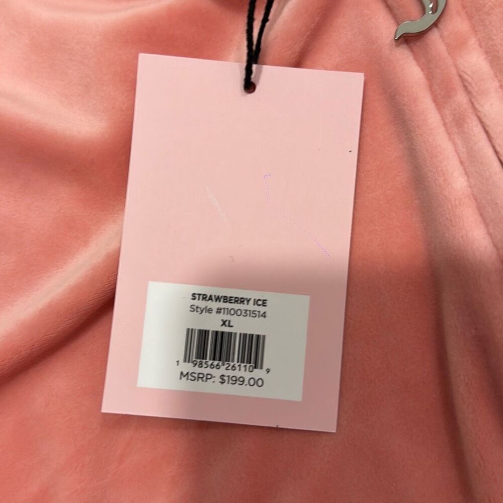 NWT juicy couture Strawberry ice pink track suit size xl   Bedazzled butt and ba - Picture 4 of 13